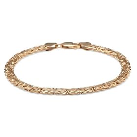 14k Yellow Gold 5mm Oval Italian Byzantine Bracelet, 7 by Amazon.com Collection