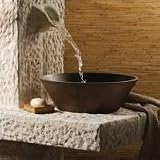 Elkay Asana Collection ECB19BWBA 19 Single Bowl Lavatory Vessel Sink with 5-1/2 Bowl Depth, Cast From Brass Material and Bronze Aged Finish