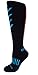 MOXY Socks Black with Cyan and Orange Ultimate VEKTR Premium Deadlift Full-Cushion Knee-High Socks