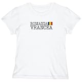 T-Shirt Woman White Elegant Flag  Vrancea  Romania City