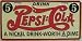 Pepsi Cola Vintage License Plate - 2464