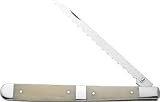 Case Cutlery 56141 Case Natural Melon Tester Smooth Natural Bone Handle with Elegant Center Bolster