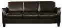 Homelegance Faux Leather Contemporary Sofa, Dark Brown