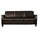 Homelegance Allen Faux Leather Contemporary Sofa, Dark Brown