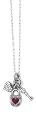 Sterling "Old Silver" 16" Link Necklace with Key, Lock & Heart Charms with Swarovski Crystal Accents by La Vie Parisienne