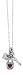 Catherine Popesco Sterling Silver Plated Swarovski Crystal Necklace with Key, Lock & Heart Charms