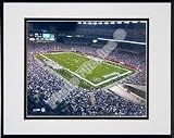 Gillette Stadium Double Matted 8 X 10 Photograph in Black Anodized Aluminum Frame