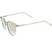 zeroUV - Women's Metal Frame Arrow Temples Colored Mirror Flat Lens Cat Eye Sunglasses 58mm