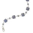 7"+1" Extension Lapis and Grey Cultured Freshwater Pearl Bracelet