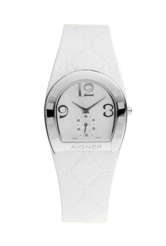 Aigner - Capri A19213 - Montre Femme - Quartz - Analogique - Bracelet Cuir Blanc