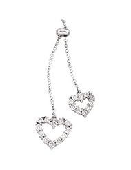 14K White Gold 1/2Cttw Diamond Heart Necklace