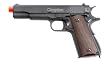 Caspian Arms WE 5 " 1911A1 GBB - Black w/Wood Grips Airsoft Pistol