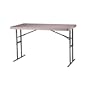Lifetime 22730 Advantage 5-Foot Adjustable Folding Table with 60-by-30-Inch Molded Top, Putty