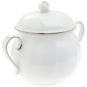 Mikasa Wedding Band Platinum Fine China Covered Sugar Bowl by Mikasa