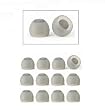 6 Pair, Size Medium, Gray + Earphones Plus Brand Replacement Ear Cushions, Earbuds for Sound Isolating Earphones. PLUS Free Sample Pair of Earphones Plus Brand Memory Foam Ear Cushions.