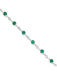 Sterling Silver Emerald Bracelet