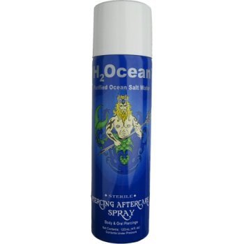 H2Ocean 4 Ounce Purified Ocean Salt Water Piercing Aftercare Spray
