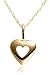 14k Yellow Gold Children's Heart Pendant, 15