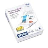  : Epson Premium Bright White Paper, 8 1/2 x 11 Inch, 500 Sheets (S041586)