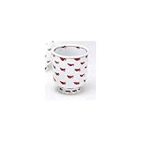 点葉紋　軽々コップ（赤） 【湯呑 有田】 【3個組】