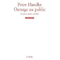 Outrage au public et autres pi�ces parl�es
