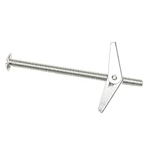 Wej-It TBM 3840 Steel Standard Wing Toggle Bolt, 3/8" Diameter, 4" Length (Pack of 25)