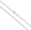 14K White Gold Venetian Box Chain - 18"