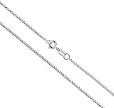 14K White Gold Venetian Box Chain - 18