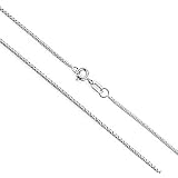 14K White Gold Venetian Box Chain - 18