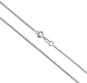 14K White Gold Venetian Box Chain - 18