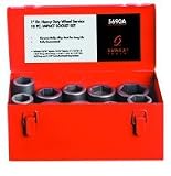 1 In Dr SAE / Metric Heavy Duty Wheel Impact Socket Set 10-Pc