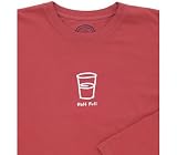 Life is good Men 'Half Full' Longsleeve Crusher, Dk Red