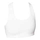 White Sports Bra, cotton spandex jersey cotton, imprintable,