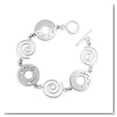 .925 Silver Swirl Cut-Out Bracelet