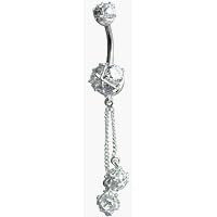 .925 sterling silver belly button ring dangle by 