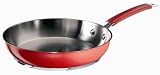 Review T-Fal B5020764 / T-Fal Avante Color Clad 12-Inch Stainless Steel Saute Pan, Red