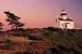 Art Poster Print - Desert Landscaping Around a Lighthouse - Artist: - Poster Size: 16 X 20