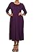 Pastel by Vivienne Women's Plus Size 3/4 Sleeve A-Line Swing Midi Dress – Flowy, Stretchy, Casual, and Comfortable