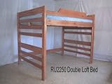 Medium Height Full Loft Bunk Bed-Cherry