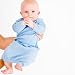 American Apparel Infant Baby Rib Long Sleeve Gown -Heather Grey