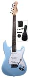 Nevada ST Style Electric Guitar Package - includes blue Nevada guitar, 10w amp, bag, lead, strap, plecs & tutorial DVD