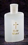UPC 780090005153 product image for Frosted White 4oz Gold Cross Catholic Christian Holy Water Bottle | upcitemdb.com