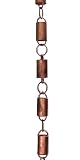 All Copper Channel Link Rain Chain by Rain Chains Direct (8.5 Feet)