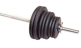 Cap Barbell Weight Set with Threaded Bar (Black, 1-Inch/100 Pound)