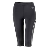 Time To Run Womens Running Capri Tight Size 12 Black