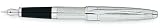 Cross Apogee Executive Collection Sterling Silver & Platinum Appointments Fountain Pen with Fine Solid 18K Gold/Rhodium Plated Nib