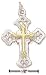 Sterling Silver Two-Tone Cross Within A Cross Charm