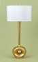 AF Lighting 7468-6H Candice Olson Aspen Candle Base Chandelier, Soft Gold with Clear Crystal Beads and White Hard-Back Shades