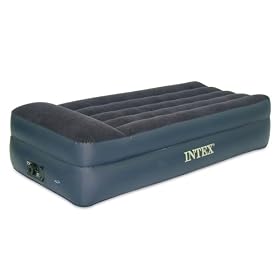 Intex Pillow Rest Twin Airbed with Built-in Electric Pump by