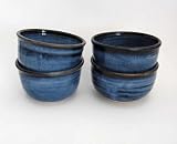 Custard Desert 4 Bowl Set in Pacifica Blue